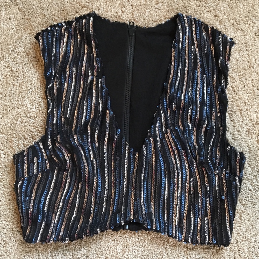 Sequin Crop Top